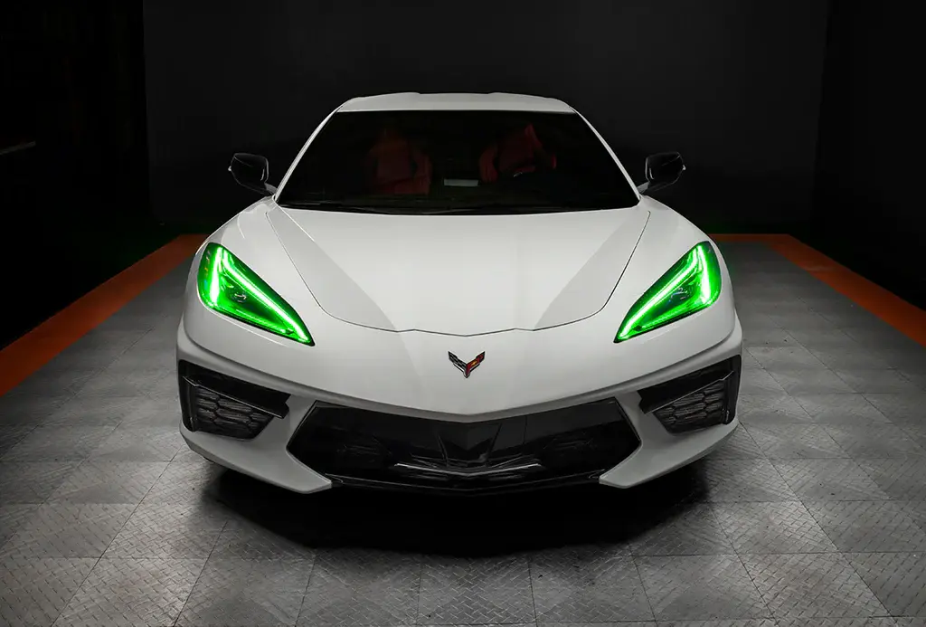2020-2021 Chevrolet Corvette C8 Oracle RGB+A Headlight DRL Upgrade Kit - ColorSHIFT w/ BC1 Controller