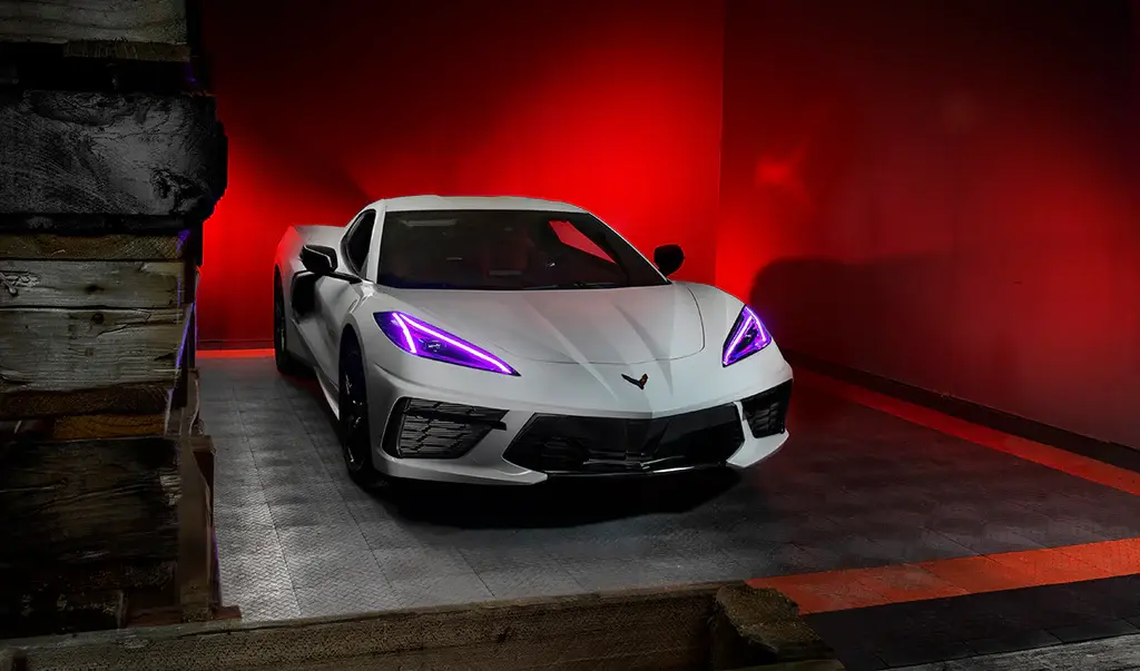 2020-2021 Chevrolet Corvette C8 Oracle RGB+A Headlight DRL Upgrade Kit - ColorSHIFT - RF Controller