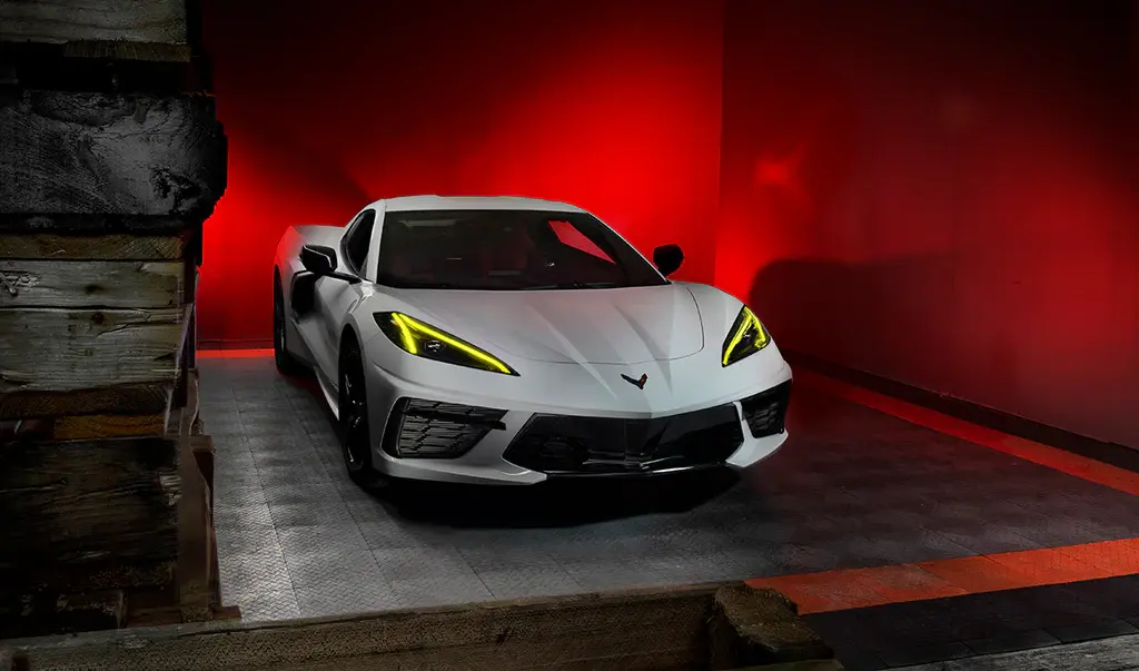 2020-2021 Chevrolet Corvette C8 Oracle RGB+A Headlight DRL Upgrade Kit - ColorSHIFT w/ BC1 Controller