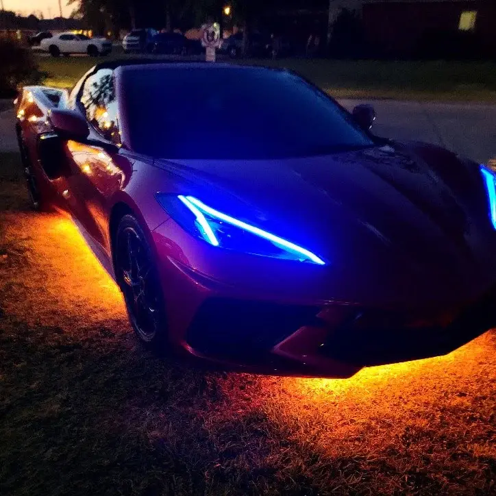 2020-2021 Chevrolet Corvette C8 Oracle RGB+A Headlight DRL Upgrade Kit - ColorSHIFT 2 Controller