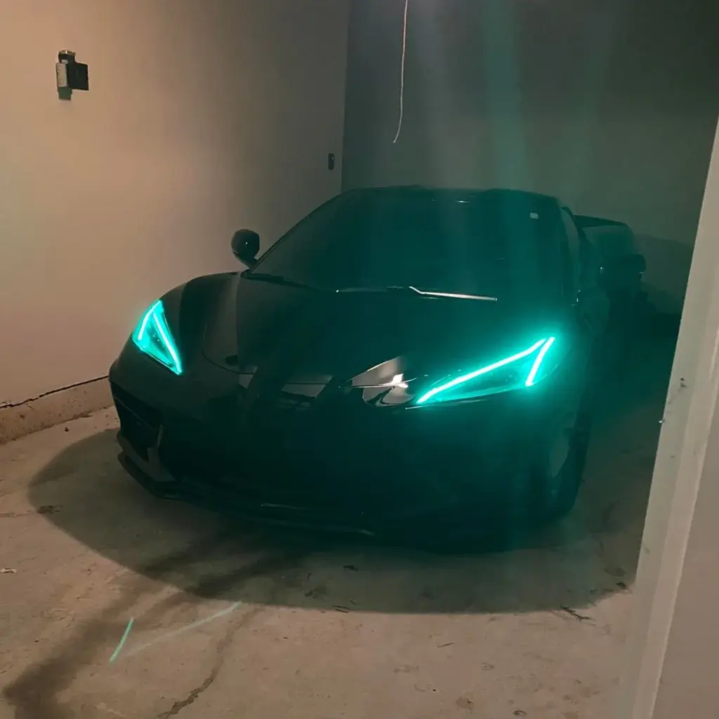 2020-2021 Chevrolet Corvette C8 Oracle RGB+A Headlight DRL Upgrade Kit - ColorSHIFT - RF Controller