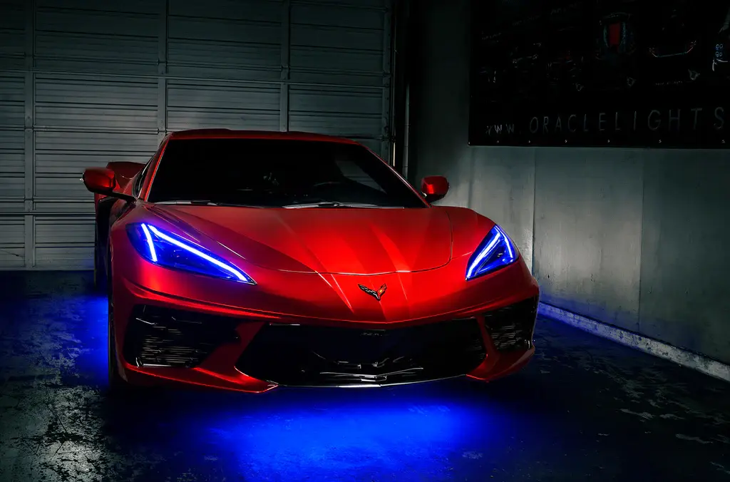 2020-2021 Chevrolet Corvette C8 Oracle RGB+A Headlight DRL Upgrade Kit - ColorSHIFT w/o Controller