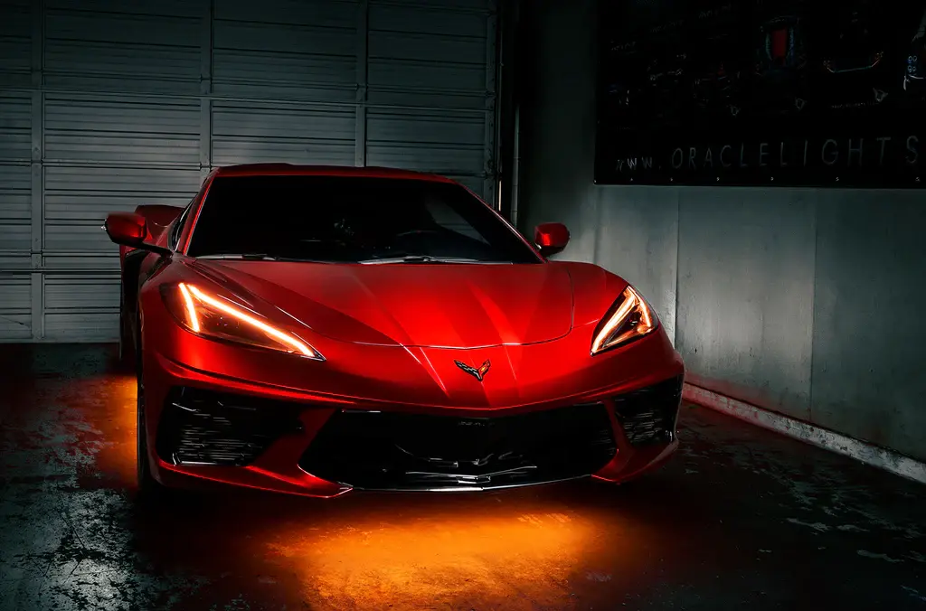 2020-2021 Chevrolet Corvette C8 Oracle RGB+A Headlight DRL Upgrade Kit - ColorSHIFT - RF Controller