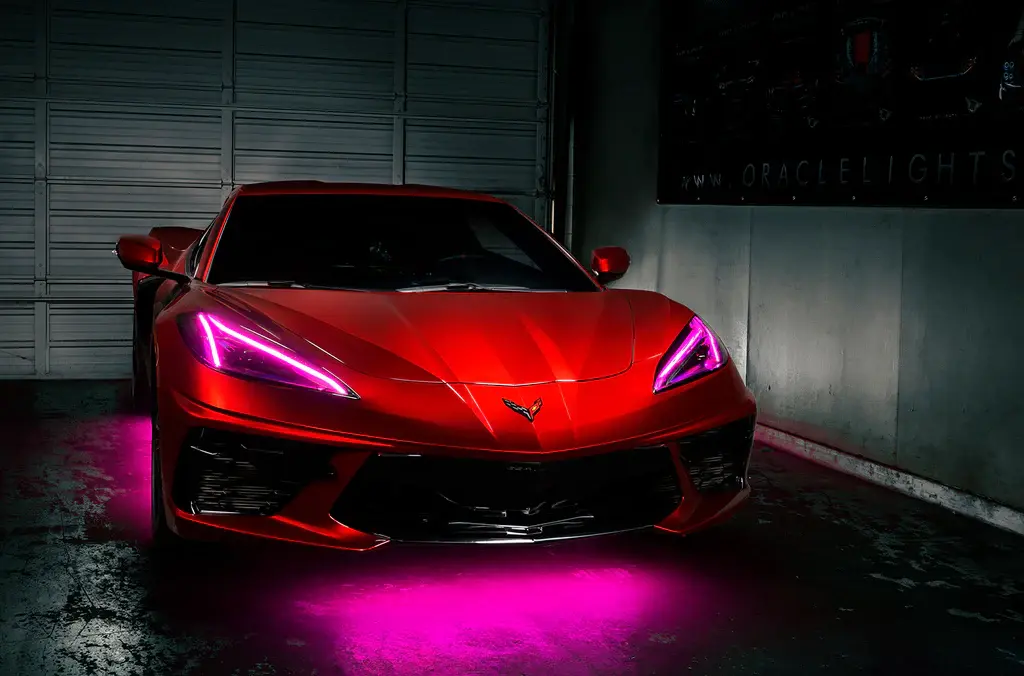 2020-2021 Chevrolet Corvette C8 Oracle RGB+A Headlight DRL Upgrade Kit - ColorSHIFT - RF Controller