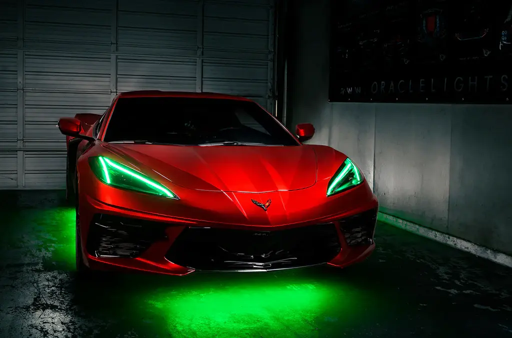 2020-2021 Chevrolet Corvette C8 Oracle RGB+A Headlight DRL Upgrade Kit - ColorSHIFT w/ BC1 Controller