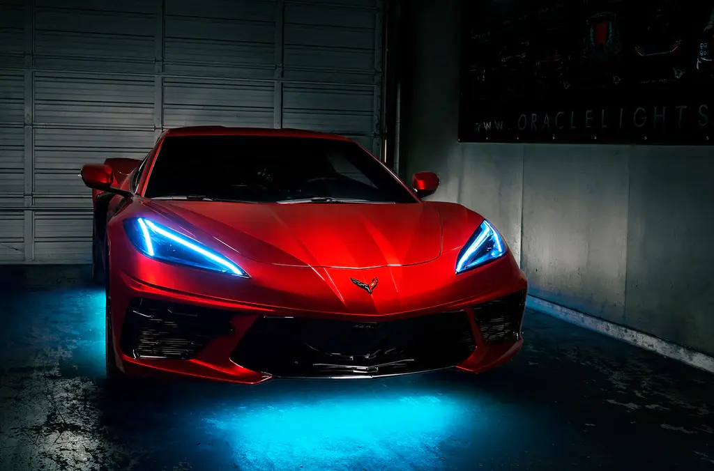 2020-2021 Chevy Corvette C8 Oracle RGB+A Headlight DRL Upgrade Kit - ColorSHIFT - RF - 1442-330