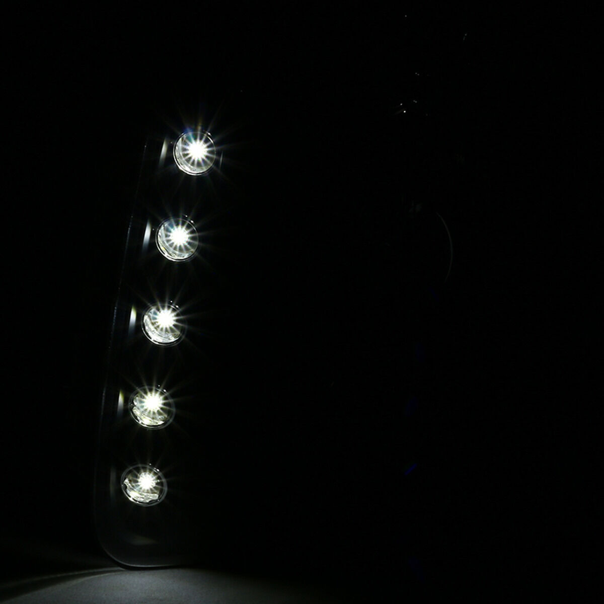 2007-2010 GMC Yukon LED DRL Black Projector Headlights