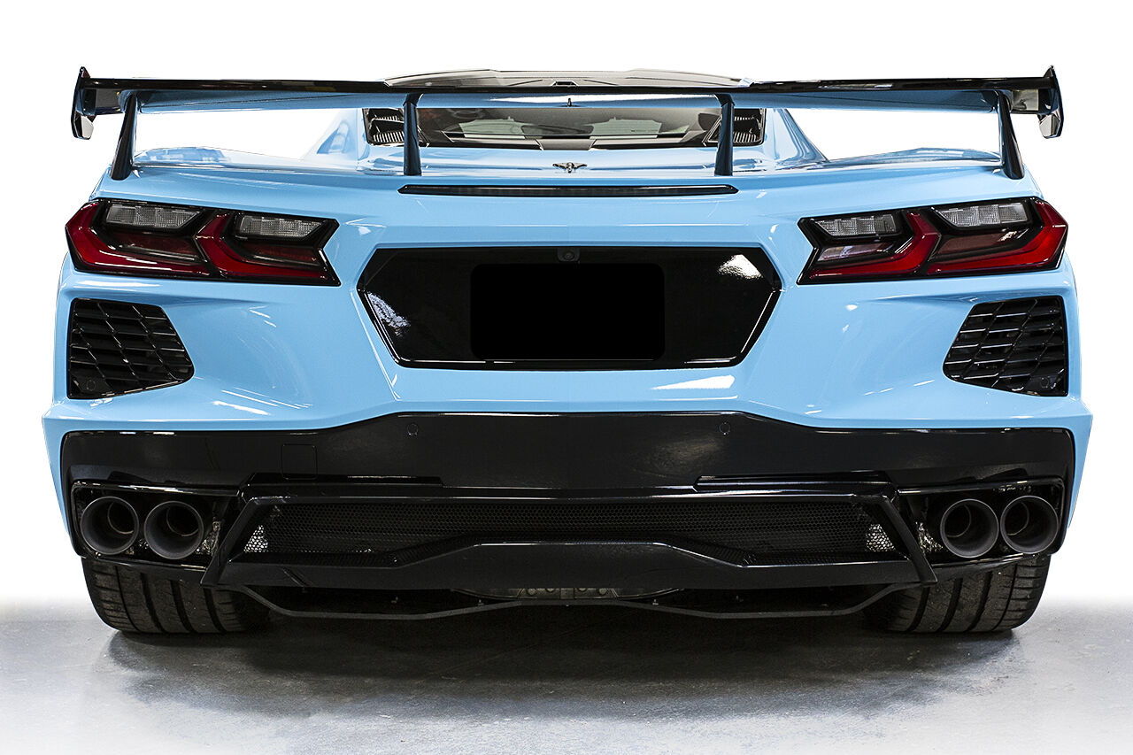 2020-2023 Chevrolet C8 Corvette SOUL Performance Rear Exhaust - 4in Slash Cut Tips - Ceramic Matte Black
