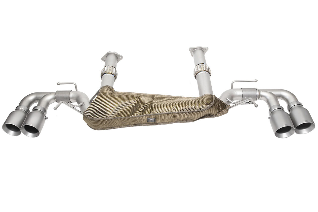 2020-2023 Chevrolet C8 Corvette SOUL Performance Rear Exhaust - 4in Straight Cut Tips - Signature Satin - CHEV.C8.ES.SWT
