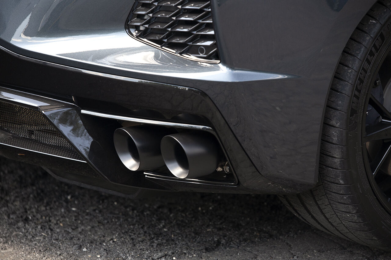 2020-2023 Chevrolet C8 Corvette SOUL Valved Exhaust - 4in Slash Cut Tips - Ceramic Matte Black
