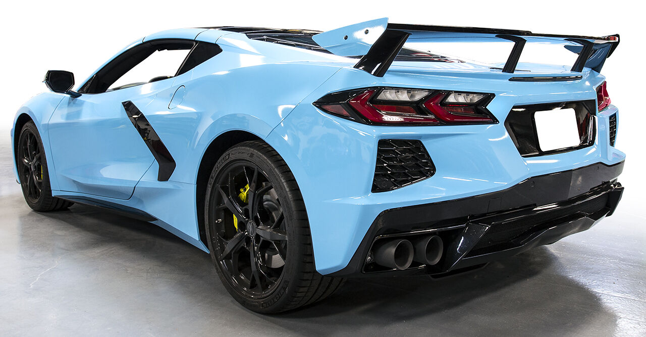 2020-2023 Chevrolet C8 Corvette SOUL Valved Exhaust Package - 4in Straight Cut Tips - Ceramic Matte Black - CHEV.C8.VPKG.SWT.MB