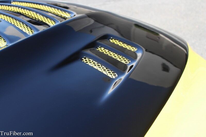 2015-2017 Ford Mustang Ecoboost/V6/GT A81 Fiberglass Heat Extractor Hood