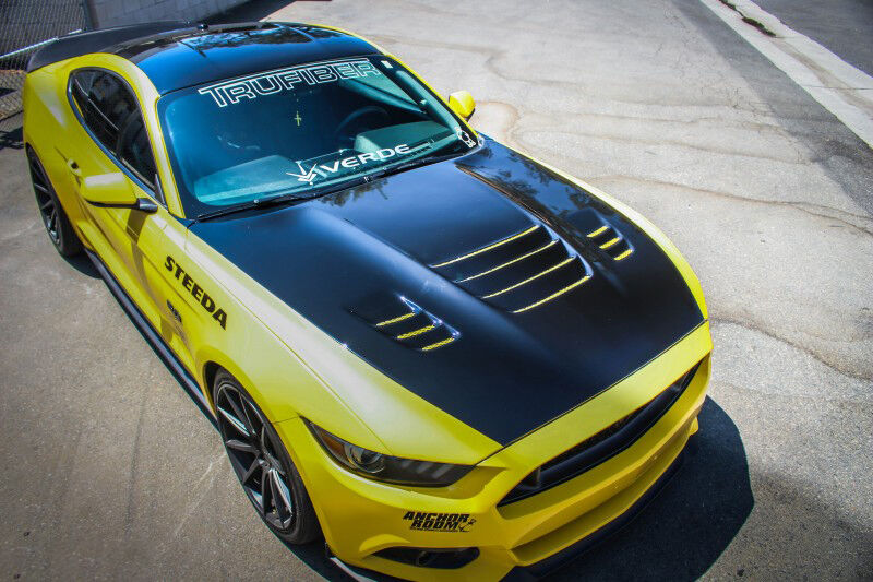 2015-2017 Ford Mustang Ecoboost/V6/GT A81 Fiberglass Heat Extractor Hood