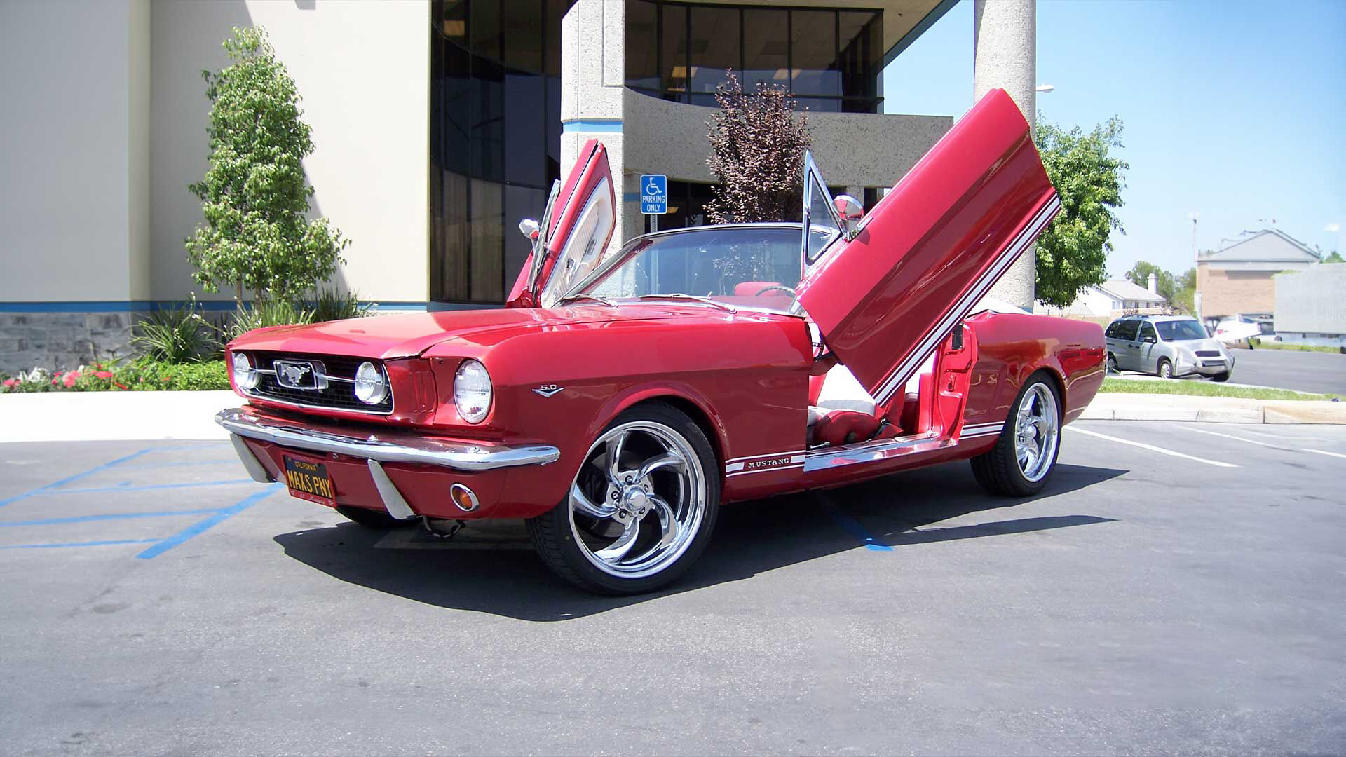 1964-1966 Ford Mustang Bolt-On Vertical Lambo Door Conversion Kit - VDI-VDCFM6466