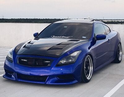 2008-2012 Infiniti G37 2DR AMS Carbon Fiber Hood by ViS Racing
