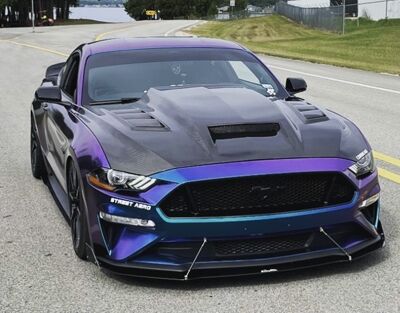 2018-2023 Ford Mustang Terminator Style Carbon Fiber Hood by ViS Racing