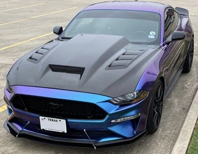 2018-2023 Ford Mustang Terminator Style Carbon Fiber Hood by ViS Racing
