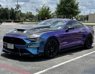2018-2023 Ford Mustang Terminator Style Carbon Fiber Hood by ViS Racing