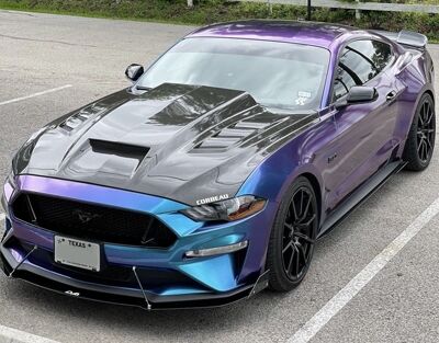 2018-2023 Ford Mustang Terminator Style Carbon Fiber Hood by ViS Racing