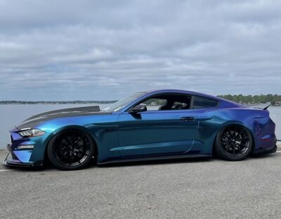 2018-2023 Ford Mustang Terminator Style Carbon Fiber Hood by ViS Racing