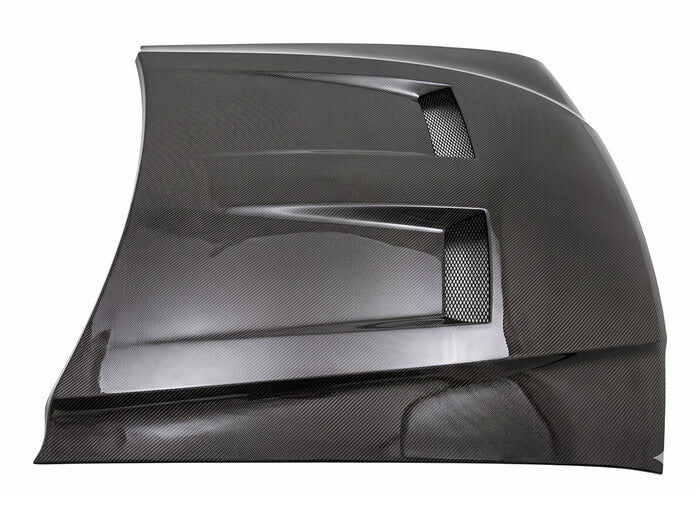 1994-1998 Ford Mustang Heat Extractor Carbon Fiber Hood by ViS Racing SVT-Style