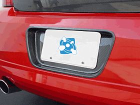 2003-2005 Dodge Neon SRT4 Carbon Fiber License Plate Trim - CBD-CFLCTR