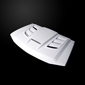 2006-2007 Chevrolet Silverado 1500/2500/3500 VIP-Style Dual-Functional Fiberglass Hood - CS06AHVIPFHW