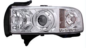 1994-2001 Dodge Ram 1500 LED Halo Projector Headlights - Chrome - 02-AZ-DR94-PCC-R-A