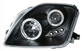 1997-2001 Honda Prelude Halo Projector Headlights w/ LED - Black - 02-AZ-HP97-PBC-RN