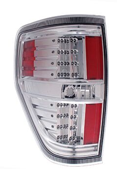 2009-2013 Ford F-150 LED Tail Lights - Chrome - 03-FF09TLEDAC