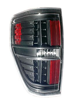 2009-2013 Ford F-150 LED Tail Lights - Black - 03-FF09TLEDJM