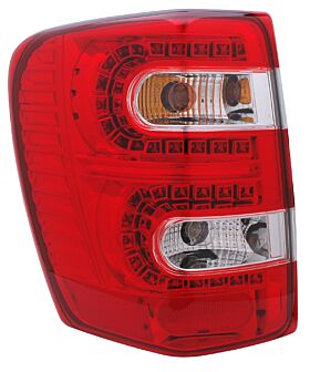 1999-2004 Jeep Grand Cherokee LED Tail Lights - Red / Clear - 03-JGC99TLED