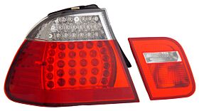 2002-2004 BMW E46 3 Series 4dr LED Taillights - Red / Clear 4pc - 03-B302TLED4D-4