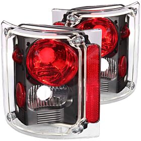 1973-1991 GMC Blazer Full Size/C10/C20/C30/K10/K20/K30/Suburban Anzo Tail Lights Black - 211016