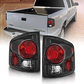 1994-2004 GMC S-10 Anzo Tail Lights Black 3D Style - 211034