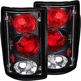 1995-2006 Ford Econoline/Excursion E-150/E-250/E-350 Anzo Tail Lights Black - 211051