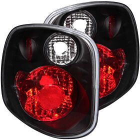 1997-2000 Ford F-150 Flare Side Anzo Tail Lights Black - 211069