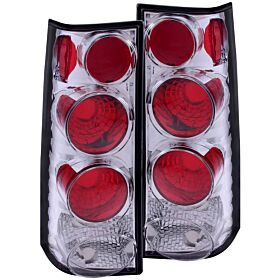 1996-2002 GMC Savana Anzo Tail Lights Chrome - 211147