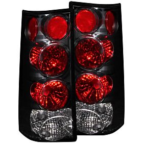 1996-2002 GMC Savana Anzo Tail Lights Black - 211148