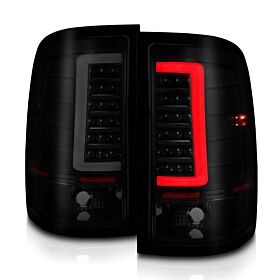 2007-2014 GMC Sierra/Sierra 2500 HD/Sierra 3500 HD Anzo LED Tail Lights W/ Light Bar Black Housing Smoke Lens - 311389