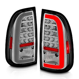 2000-2006 Toyota Tundra Regular Cab/Access Cab Standard Anzo LED Tail Lights W/ Light Bar Chrome Housing Clear Lens - 311413