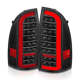 2005-2015 Toyota Tacoma Anzo Full LED Tail Lights W/ Light Bar Sequential Black Housing Clear Lens - 311427