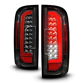2015-2022 GMC Canyon Anzo Full LED Tail Lights W/ Red Light Bar Black Housing Clear Lens - 311434