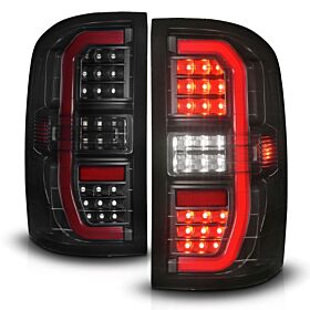 2015-2019 GMC Sierra 1500/2500 HD/3500 HD Anzo Sequential LED C-Bar Tail Lights Black Housing Smoke Lens - 311465