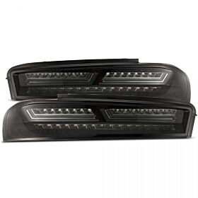 2016-2018 Chevrolet Camaro PRO-Series LED Tail Lights Jet Black by AlphaRex - 610010