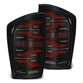 16-23 Toyota Tacoma LUXX-Series LED Tail Lights Black-Red by AlphaRex - 680000