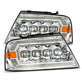 04-08 Ford F-150 NOVA-Series LED Projector Headlights Chrome by AlphaRex - 880129