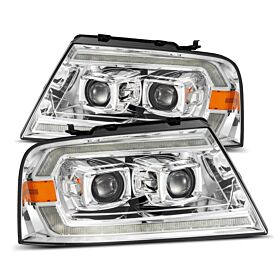 06-08 Lincoln Mark LT LUXX-Series LED Projector Headlights Chrome by AlphaRex - 880132