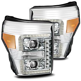 11-16 Ford F-250/F-350 Super Duty Luxx-Series LED Projector Headlights Chrome by AlphaRex - 880145