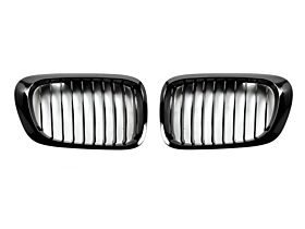 1999-2001 BMW 3-Series E46 2DR Coupe Replacement Glazing Black Front Grille - BM